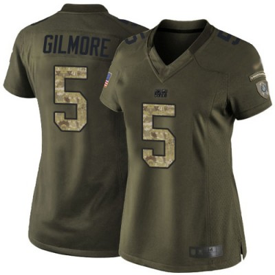 Nike Indianapolis Colts #5 Stephon Gilmore Green Women's Stitched NFL Limited 2015 Salute to Service Jersey
